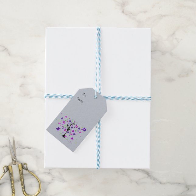 Whimsical Floral Tree Gift Tags (With Twine)