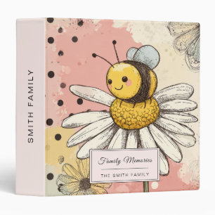 Whimsical Flower and Bee – Cozy Floral Binder