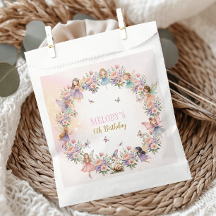 Whimsical flower fairy garden 6th birthday  favour bag