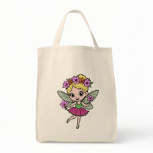 Whimsical Flower Fairy Tote Bag