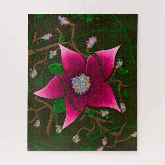 Whimsical Flower & Vine Jigsaw Puzzle (Vertical)