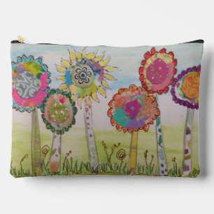 Whimsical Flowers Accessory Pouch