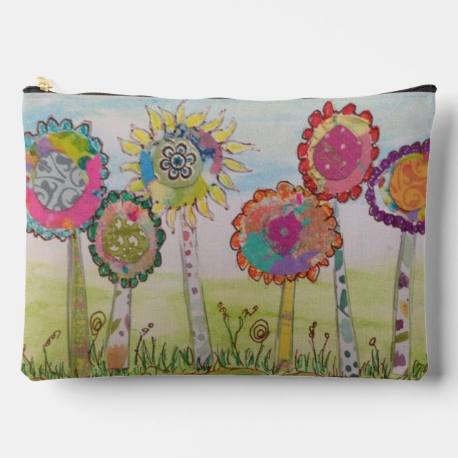 Whimsical Flowers  Accessory Pouch (Front)