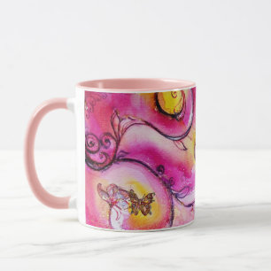 WHIMSICAL FLOWERS  AND BUTTERFLIES MUG