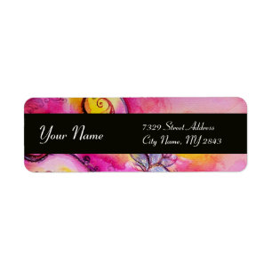 WHIMSICAL FLOWERS & BUTTERFLY blue pink yellow
