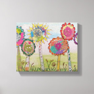 Whimsical Flowers  Canvas Print