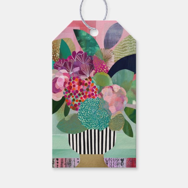 Whimsical flowers gift tags (Front)