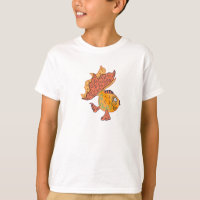 Whimsical Folk Art Goldfish | Boho Swirl Fantasy