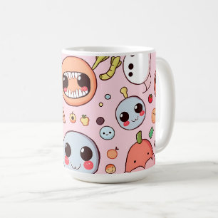  Whimsical Foodie monsters Faces Coffee Mug
