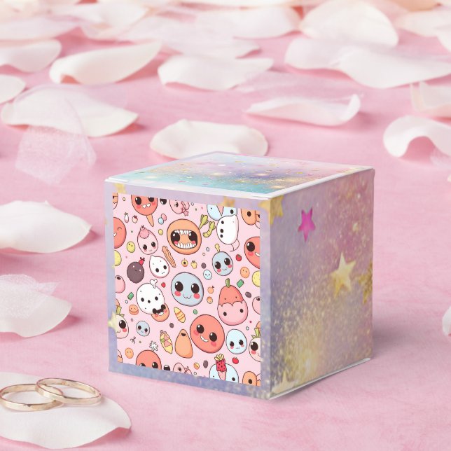  Whimsical Foodie monsters Faces Favor Box (Wedding)