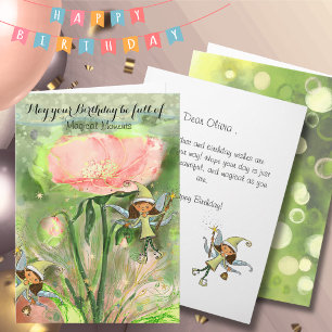 Whimsical Forest Fairy Magical Birthday for Girl Card