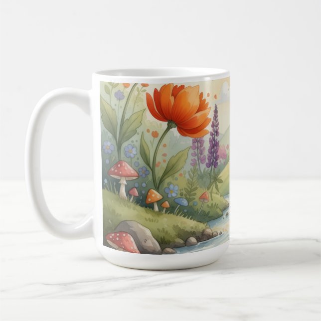 whimsical forest gnome coffee mug (Left)