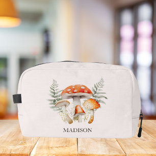 Whimsical Forest Mushroom Vintage Farmhouse Dopp Kit