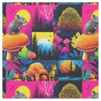 Whimsical Forest Patchwork Fabric