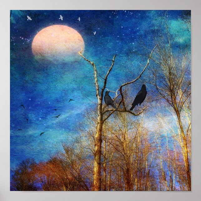 Whimsical Forest Scene Poster (Front)