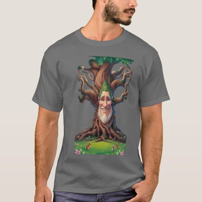 Whimsical Forest Tales: The Talking Tree T-Shirt (Front)