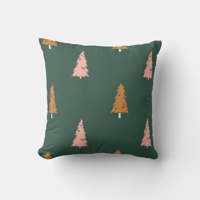 Whimsical Forest Throw Pillow (Front)