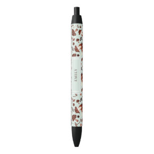 Whimsical Fox Black Ink Pen