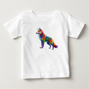 Whimsical Fox of Radiant Hues Baby T-Shirt