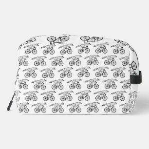 Whimsical Fox on Bicycle Art Print Dopp Kit