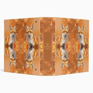 Whimsical Fox - Orange Trendy Script Binder
