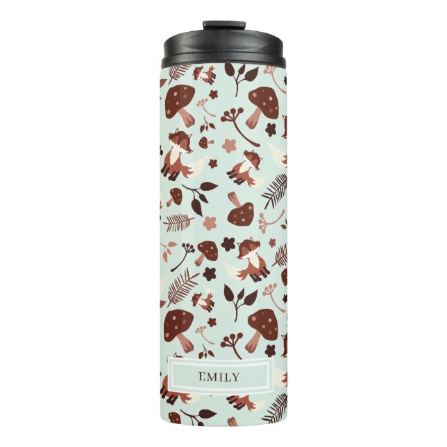 Whimsical Fox Thermal Tumbler (Front)