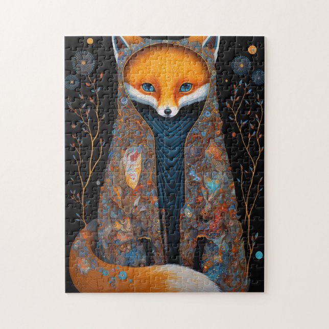 Whimsical Fox Woodland Fantasy Art Jigsaw Puzzle (Vertical)