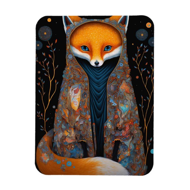 Whimsical Fox Woodland Imaginaire Magnet (Vertical)