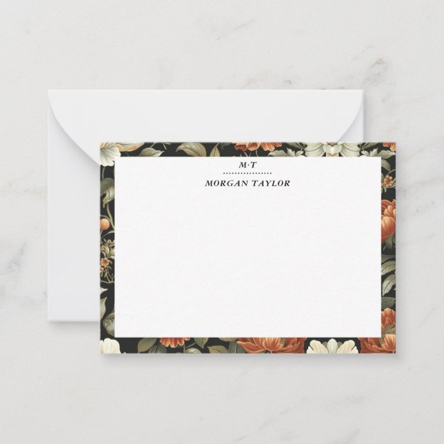 Whimsical Frame Personalized Note Cards (Front)