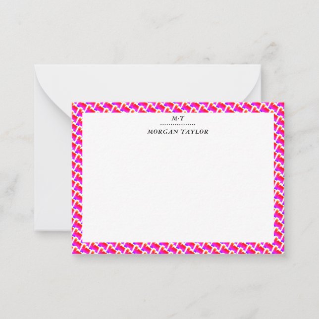 Whimsical Frame Personalized Note Cards (Front)