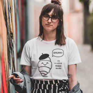 Whimsical French Croissant T-Shirt