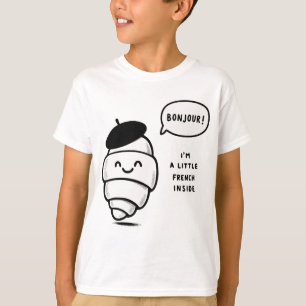 Whimsical French Croissant T-Shirt