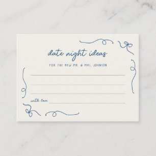 Whimsical French Date Night Ideas Engagement Party Enclosure Card