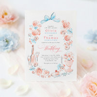 Whimsical French Floral Hand Drawn Wedding