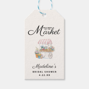 Whimsical Fresh Off The Market Bridal Shower Gift Tags