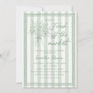 Whimsical Fresh Off the Market Bridal Shower Invitation
