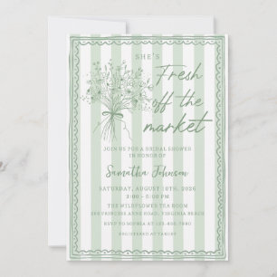 Whimsical Fresh Off the Market Bridal Shower Invitation