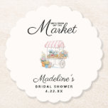 Whimsical Fresh Off The Market Bridal Shower  Paper Coaster<br><div class="desc">Celebrate the bride-to-be with a Fresh Off The Market Bridal Shower. Set the perfect tone for your bridal shower with these matching paper coasters and announce the bride is officially off the market! 


Whimsical Fresh Off The Market Bridal Shower Paper Coasters</div>