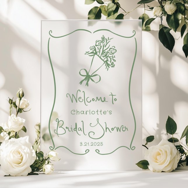 Whimsical Fresh off the Market Sage vert nuptiale (Créateur téléchargé)