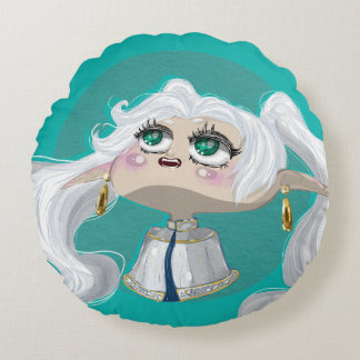 Whimsical Frieren Round Pillow