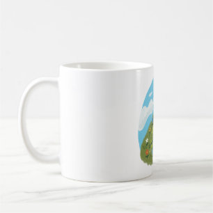 Whimsical Frog Chilling On The Hill Illustration Coffee Mug