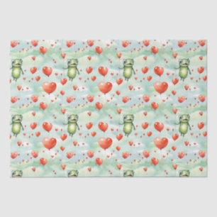 Whimsical Frog lot of heart balloons Tissue Paper