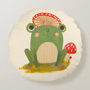 Whimsical Frog Pillow – Cute Woodland Nursery