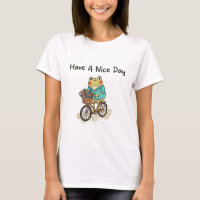 Whimsical Frog Riding A Bike Illustration