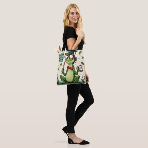 Whimsical Frog Teacher Overnight Educator Tote Bag
