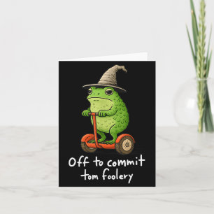 Whimsical Frog Wizard Meme Off Card