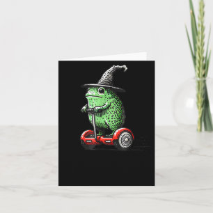 Whimsical Frog Wizard Off To Commit Tom Foolery Fr Card