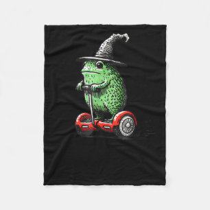 Whimsical Frog Wizard Off To Commit Tom Foolery Fr Fleece Blanket