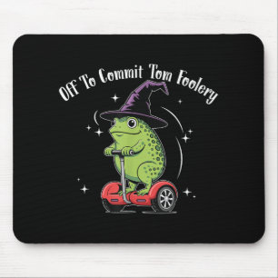 Whimsical Frog Wizard Off To Commit Tom Foolery Fr Mouse Pad
