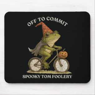 Whimsical Frog Wizard Off To Commit Tom Foolery Fr Mouse Pad